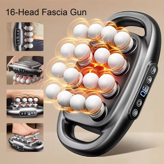 16-Head Fascia Gun – High-Frequency Vibration Massager