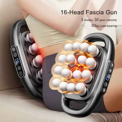 16-Head Fascia Gun – High-Frequency Vibration Massager
